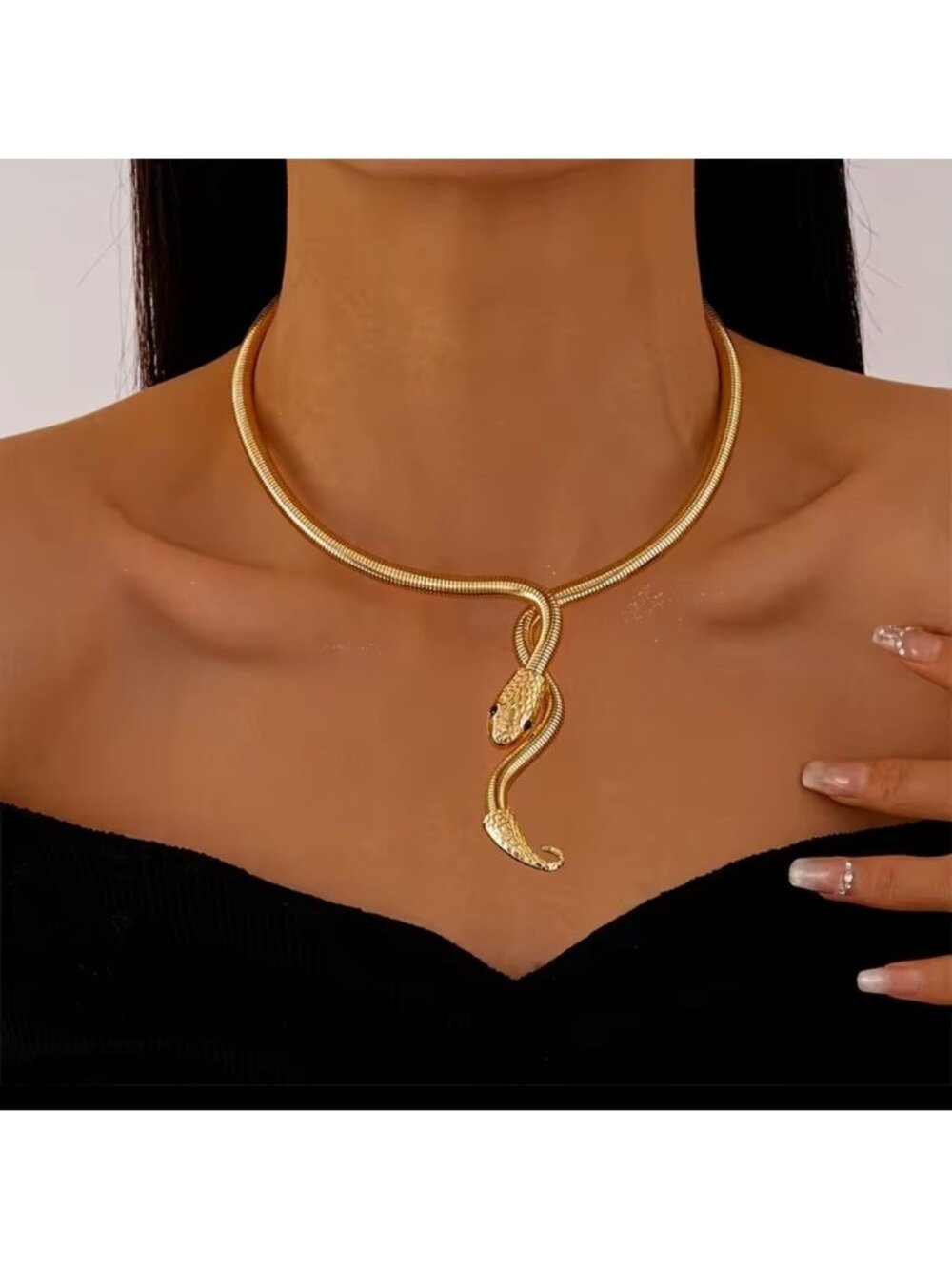 Serpenti Gold Snake Bangle Necklace
